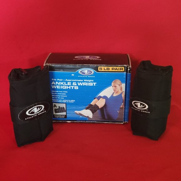 Athletic Works Ankle & Wrist Weights 5 LB Pair Set in Original Box - Picture 8 of 9